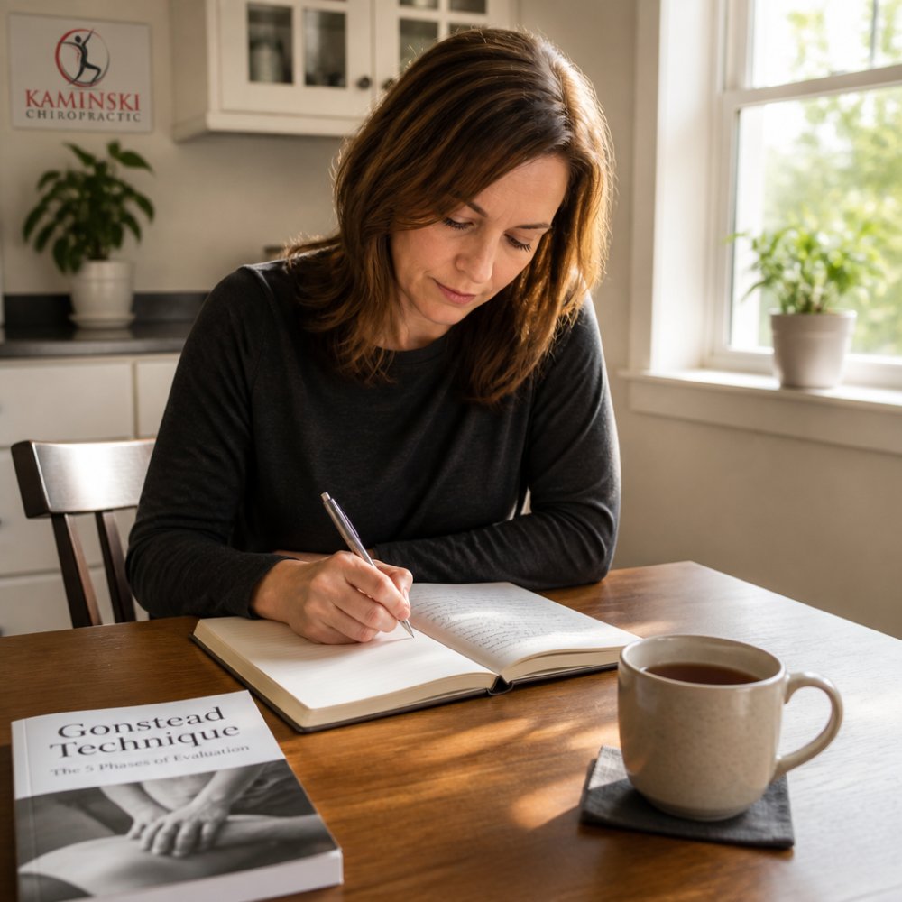Step-by-step process for tracking chronic pain symptoms in a daily journal to prepare for a doctor visit